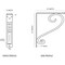 Ekena Millwork Edwards Wrought Iron Bracket, (Triple center brace), Antiqued Warm Silver 2"W x 10"D x 12"H BKTM02X10X12TEDAWS - alternate 4